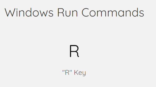 Windows Run Command Shortcuts