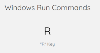 Windows Run Command Shortcuts