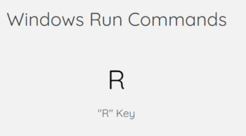 Windows Run Command Shortcuts
